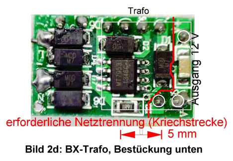 (2) bx Bestückung unten